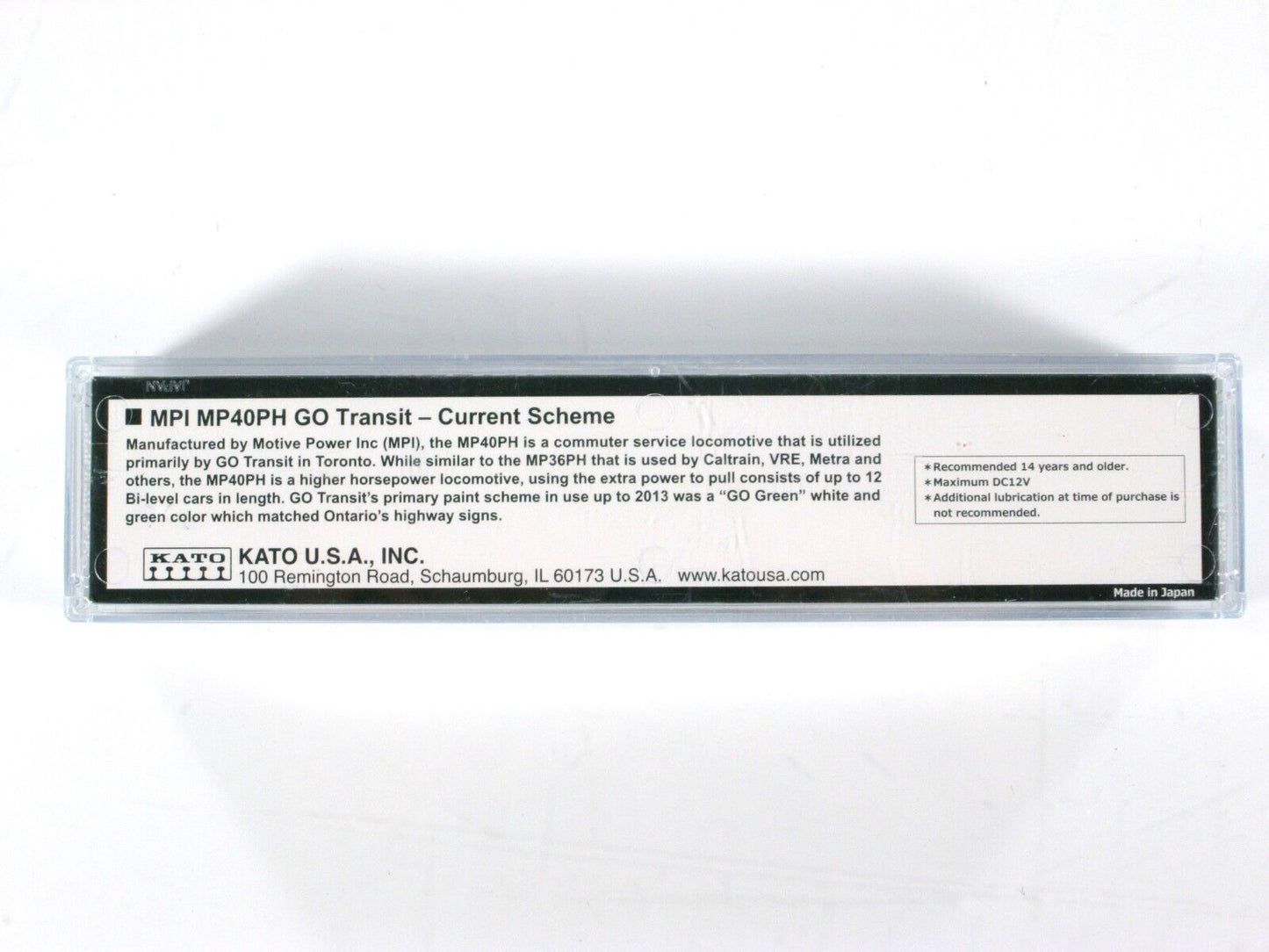 N Scale **GO TRANSIT** MPI MP40H #608 - Kato 176-6125-KB2 *KOBO Custom*, DCC Rdy
