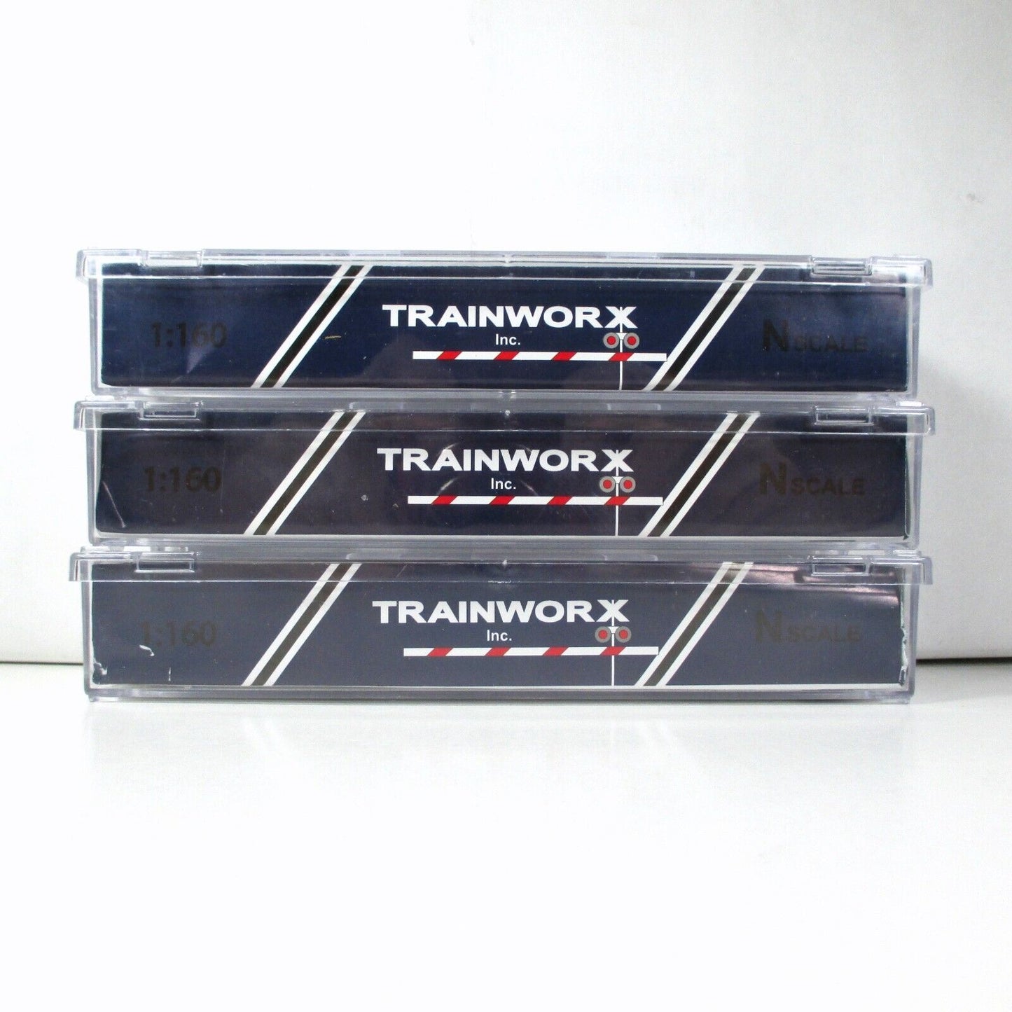 N Scale **SUNKIST** 40' Corrugated Trailer Van 3-Pack Set -Trainworx 40255 *RARE