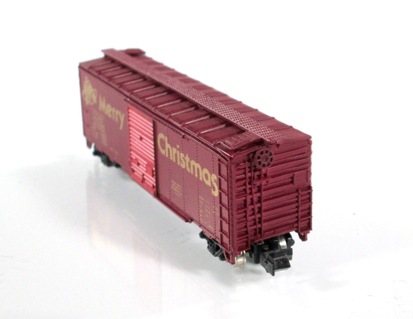 N Scale MERRY CHRISTMAS 40' Single Door Steel Box Car #1985  Con-Cor 0001-008502