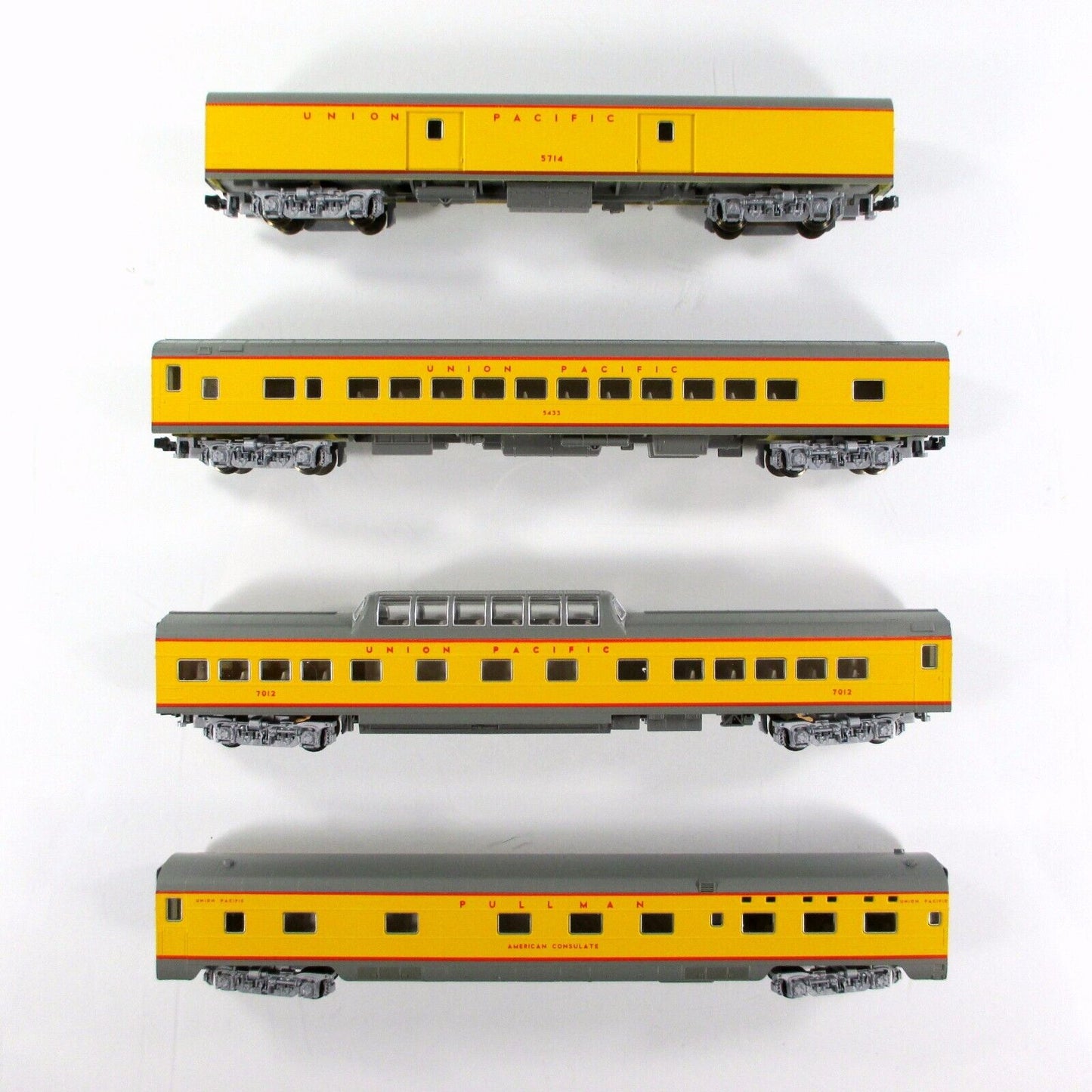 N Scale **UNION PACIFIC** Smoothside Passenger Car 4-Pack Set B -- Kato 106-1101