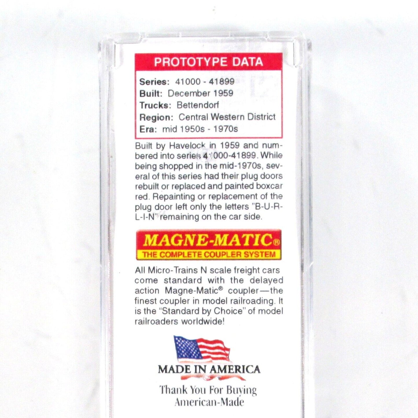 N Scale **BURLINGTON** Weathered 40' Box Car, CB&Q 41327 - Micro Trains 02244130