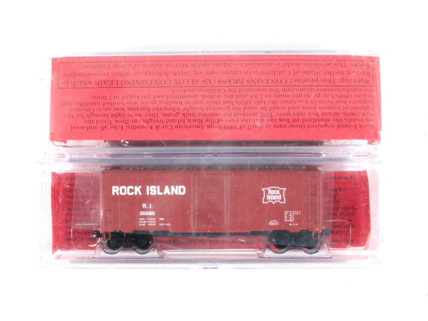 N Scale *ROCK ISLAND* 40' Box Car 2-Pack Set - RI #26685, 26819  - Deluxe 143102