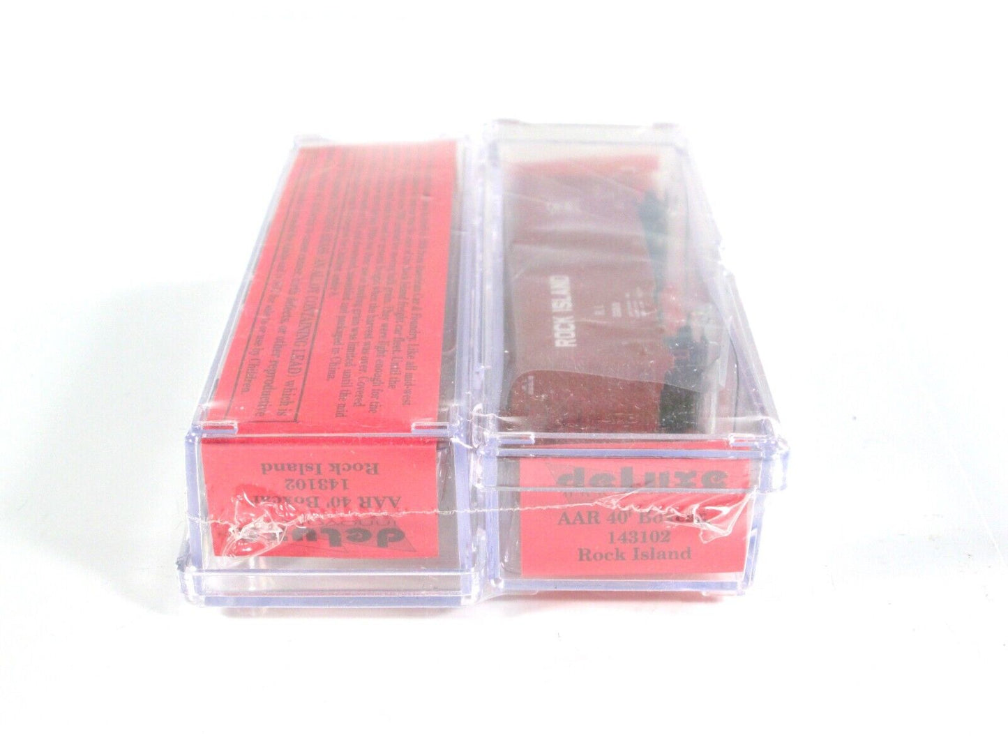 N Scale *ROCK ISLAND* 40' Box Car 2-Pack Set - RI #26685, 26819  - Deluxe 143102
