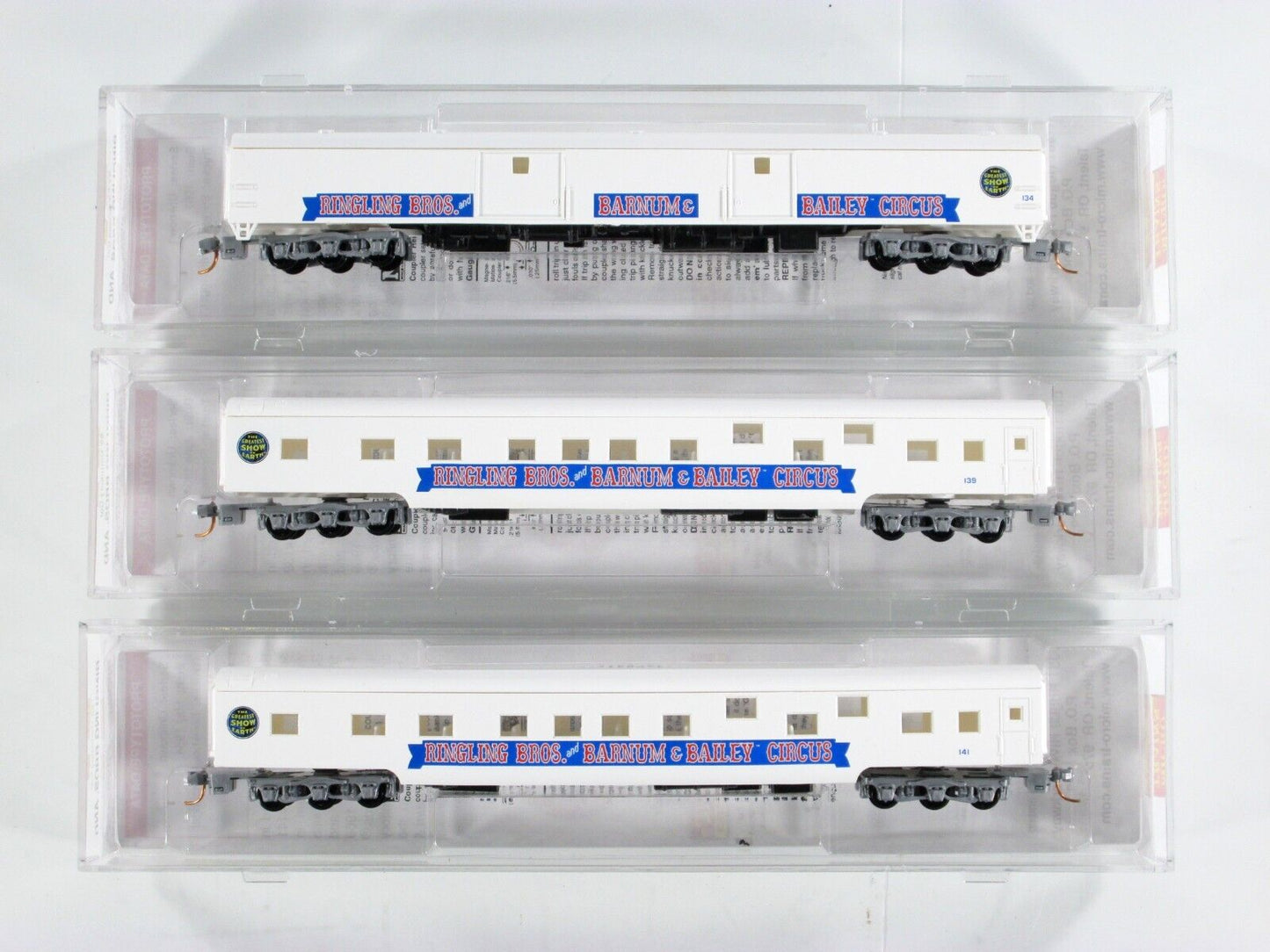 N Scale *RINGLING BROS CIRCUS* Passenger 3-Car Multi Pack -Micro Trains 99300051
