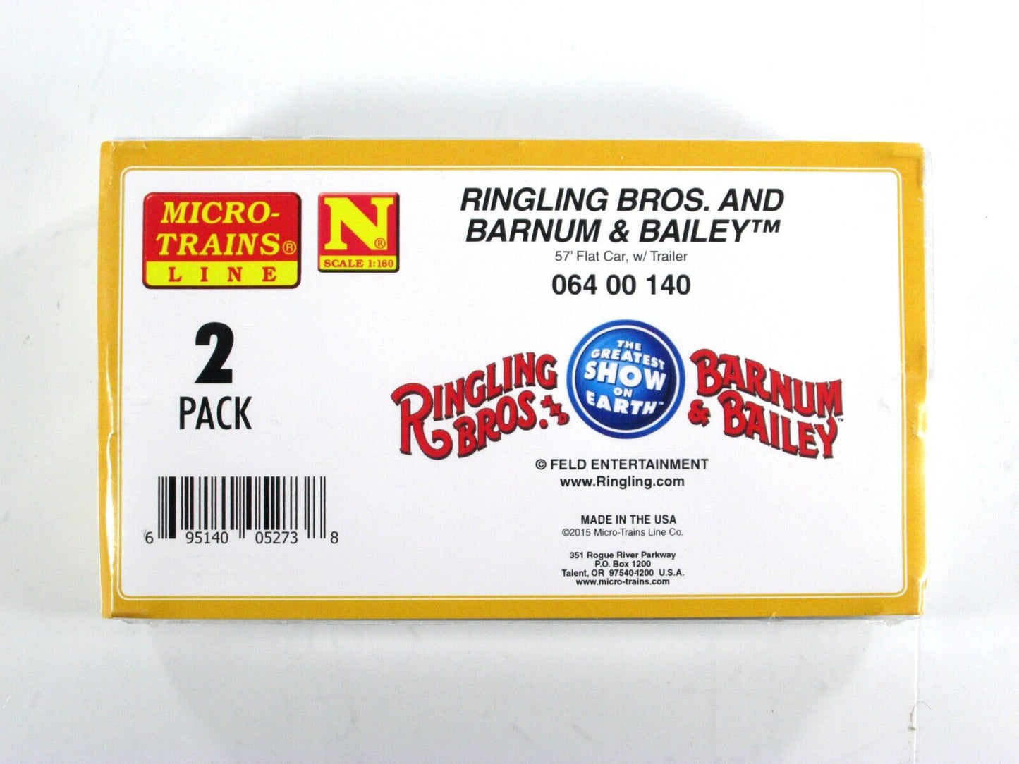 N Scale **RINGLING CIRCUS LEGENDS** 57' TOFC Set - Micro Trains 06400140 **RARE