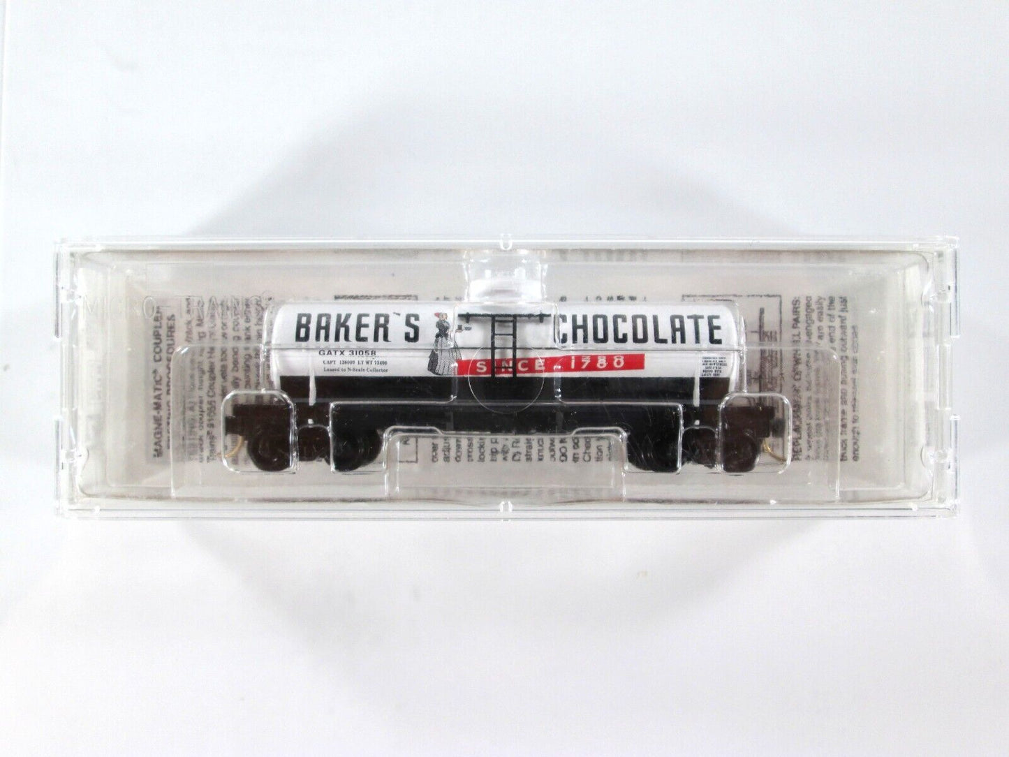 N Scale **BAKER'S CHOCOLATE** Tank Car, GATX 31058 - Micro Trains Special **RARE