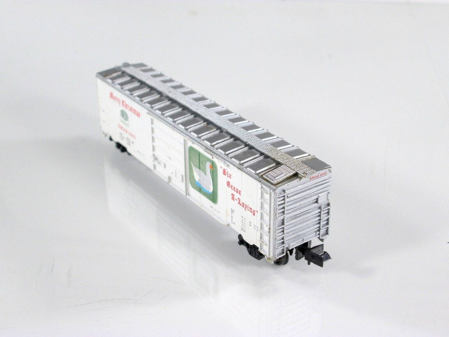 N Scale **SIX GEESE A LAYING** 12 Days of Christmas 50' Box Car,  Con-Cor 02003N