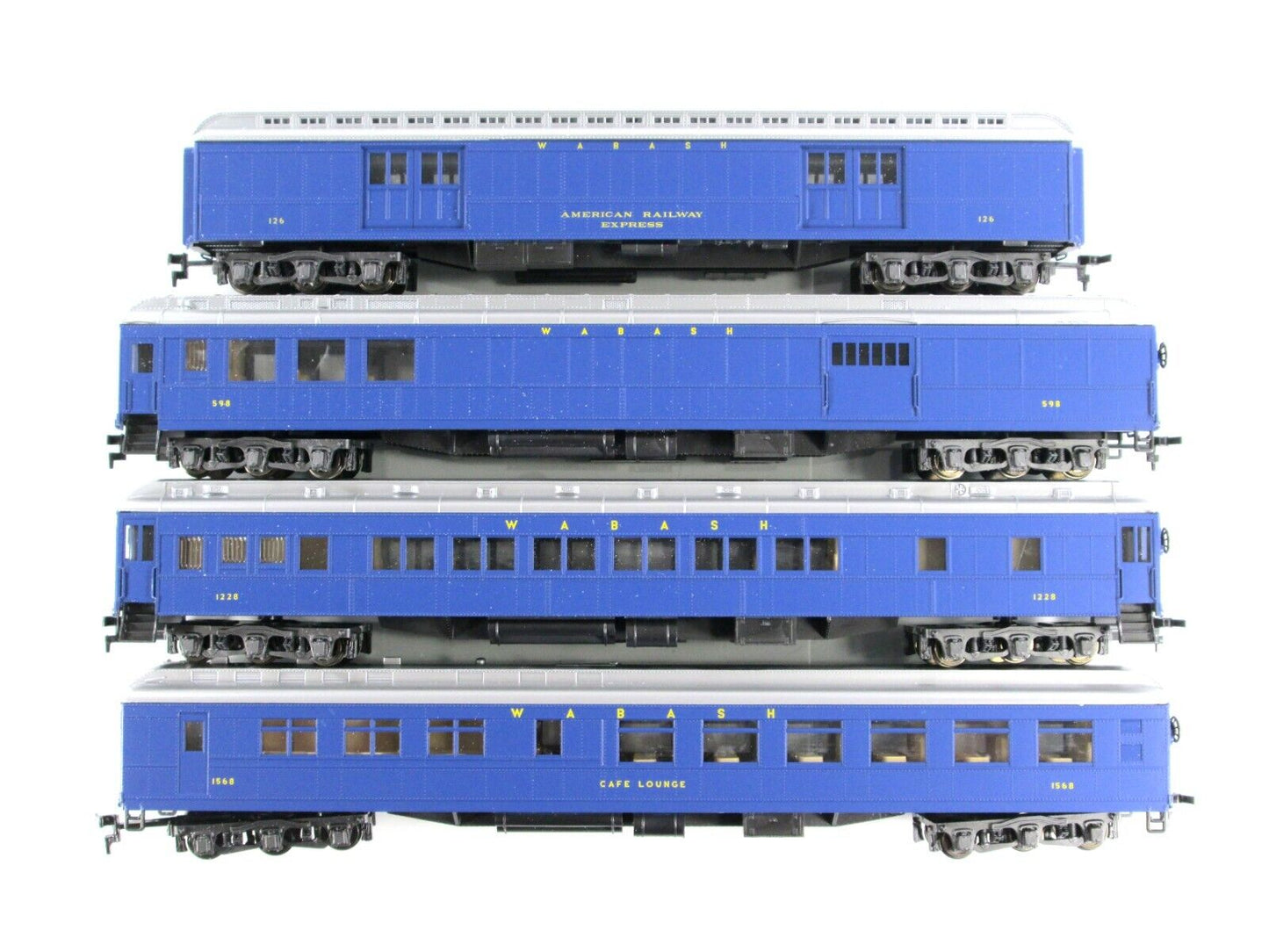 HO Scale **WABASH** 1920s Heavyweight Passenger Car 4-Pack Set A -Rivarossi 6884
