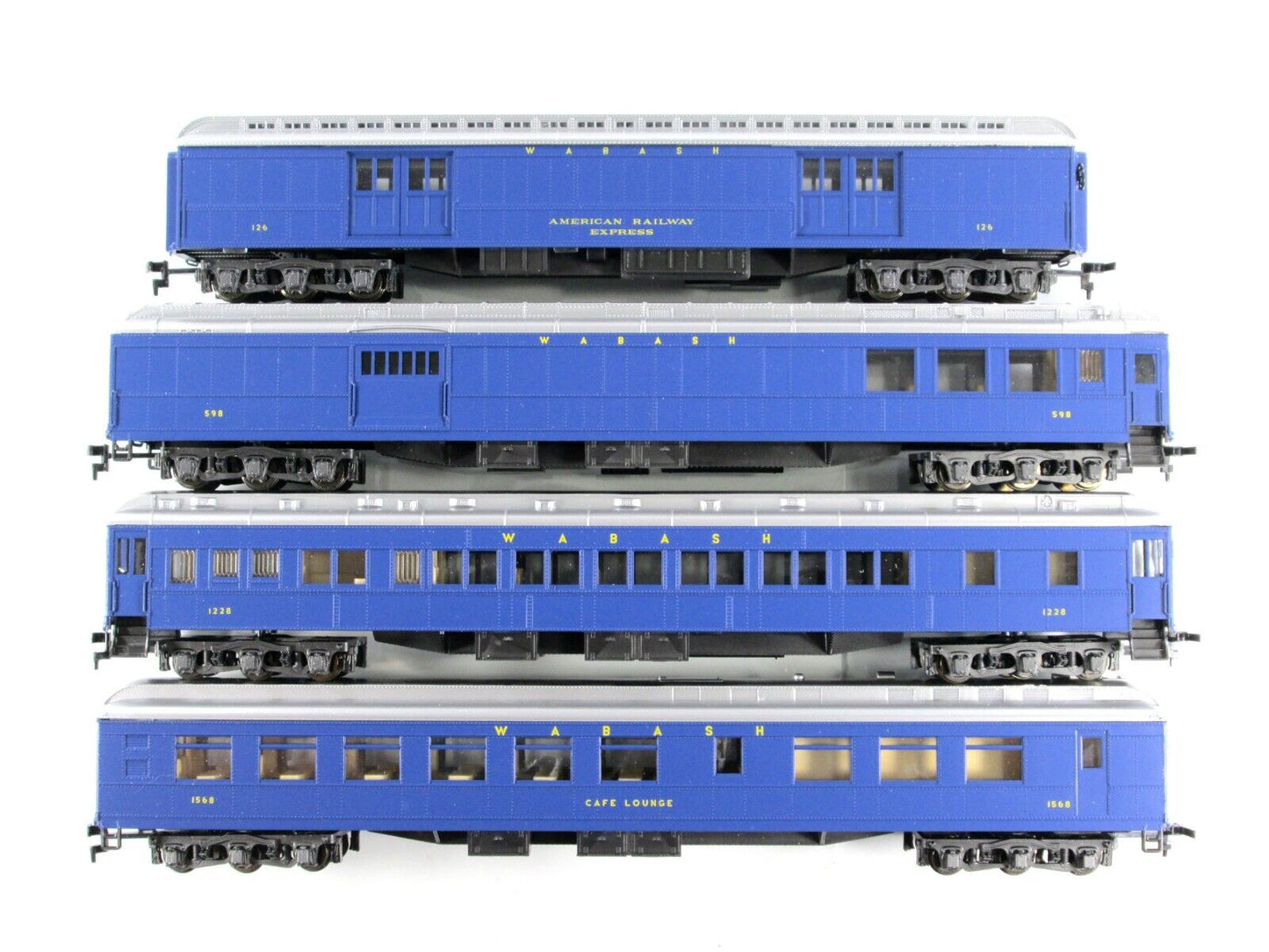 HO Scale **WABASH** 1920s Heavyweight Passenger Car 4-Pack Set A -Rivarossi 6884