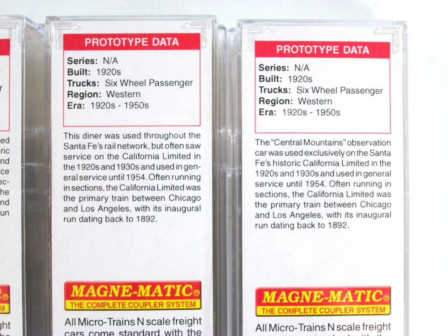 N Scale ***SANTA FE*** Heavyweight Passenger 5-Pack Set -- Micro Trains 99301590