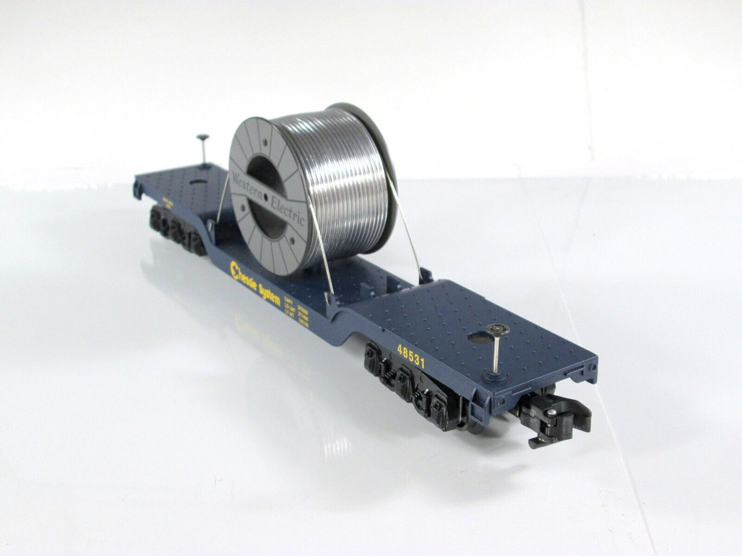 S Scale CHESSIE Heavyweight Depressed Flat Car w/ Load -- American Flyer 6-48531