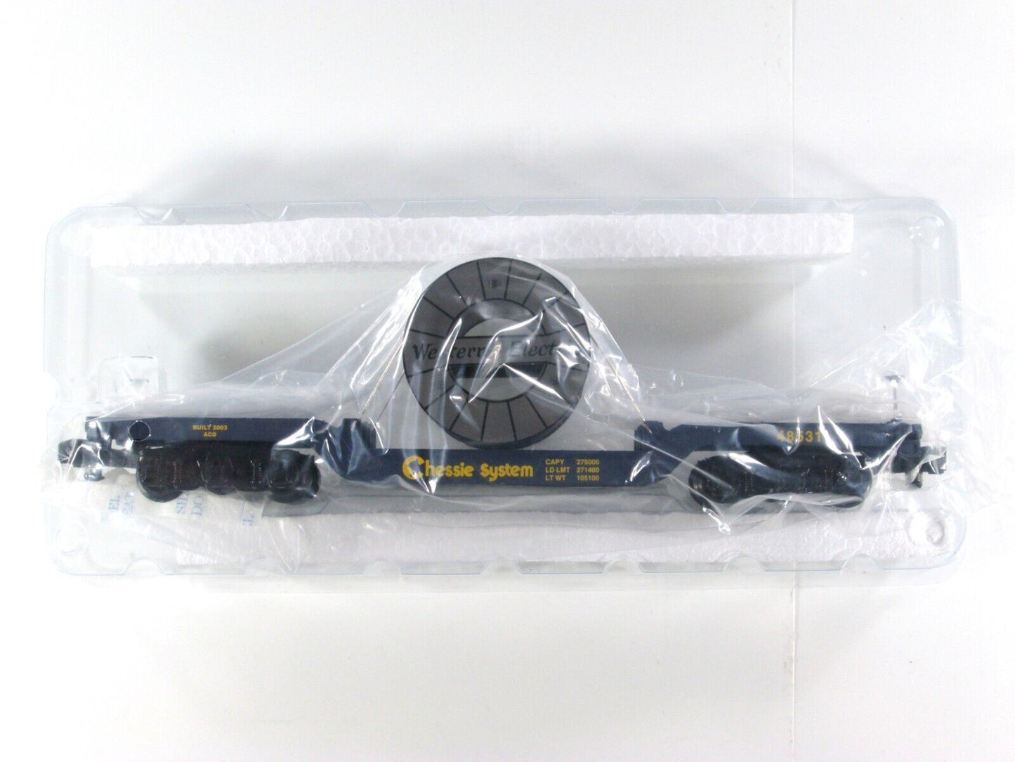 S Scale CHESSIE Heavyweight Depressed Flat Car w/ Load -- American Flyer 6-48531