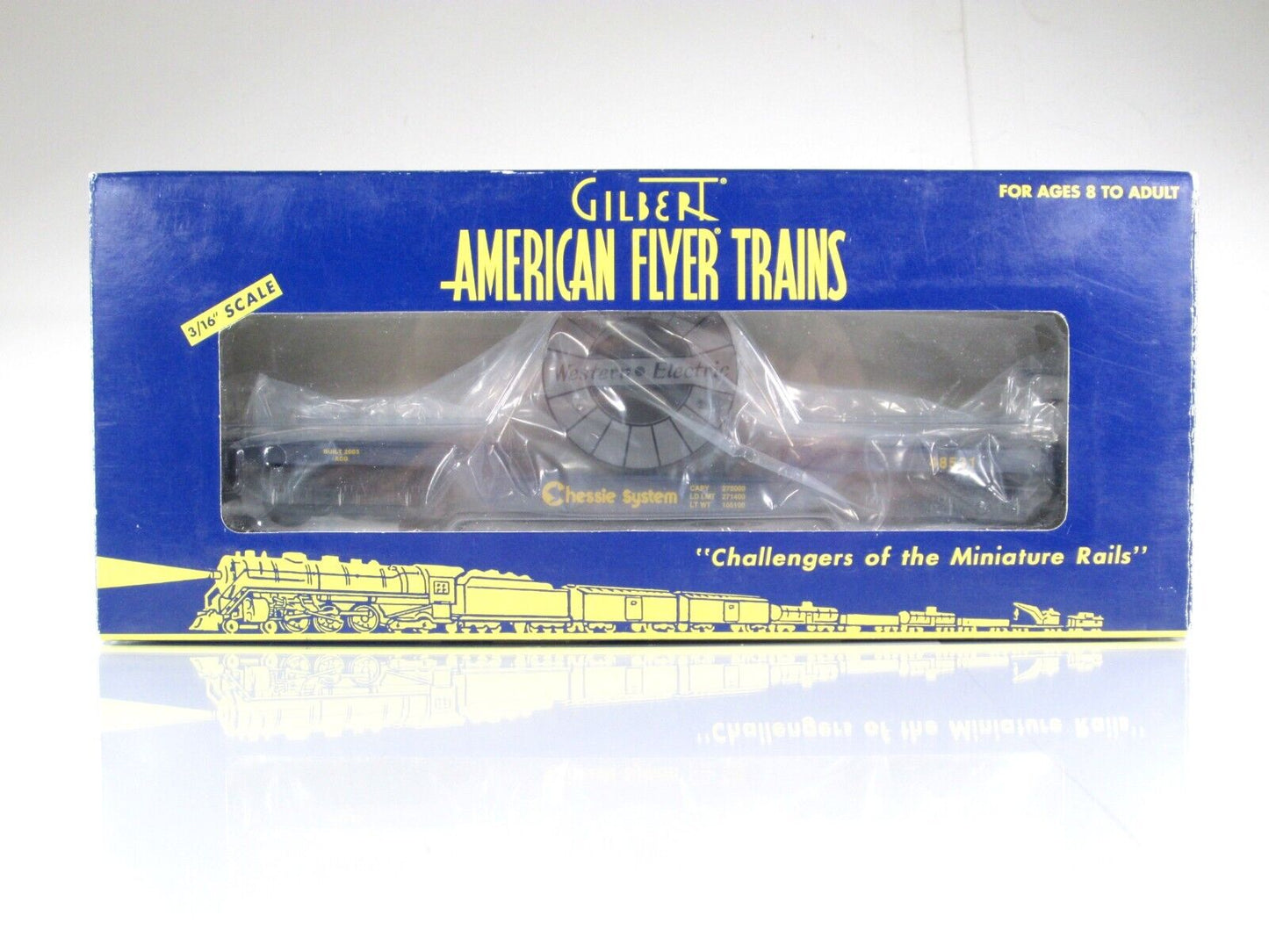 S Scale CHESSIE Heavyweight Depressed Flat Car w/ Load -- American Flyer 6-48531