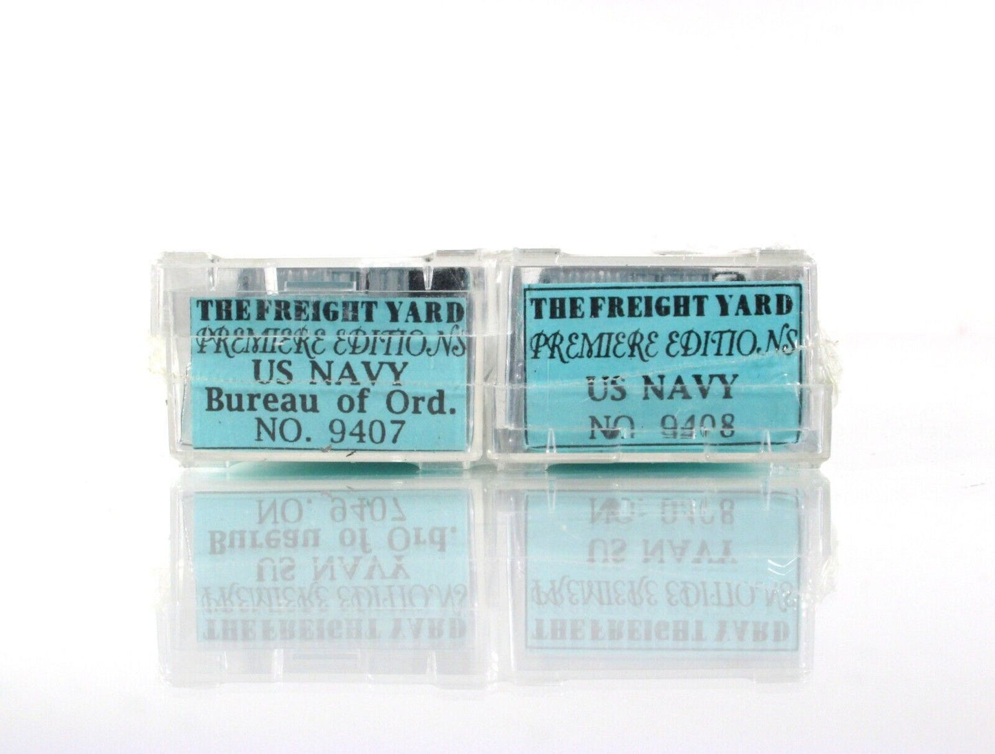 N Scale US NAVY 40' Box Car Set, #61-02480, 02481 - Premiere Editions, MTL *RARE