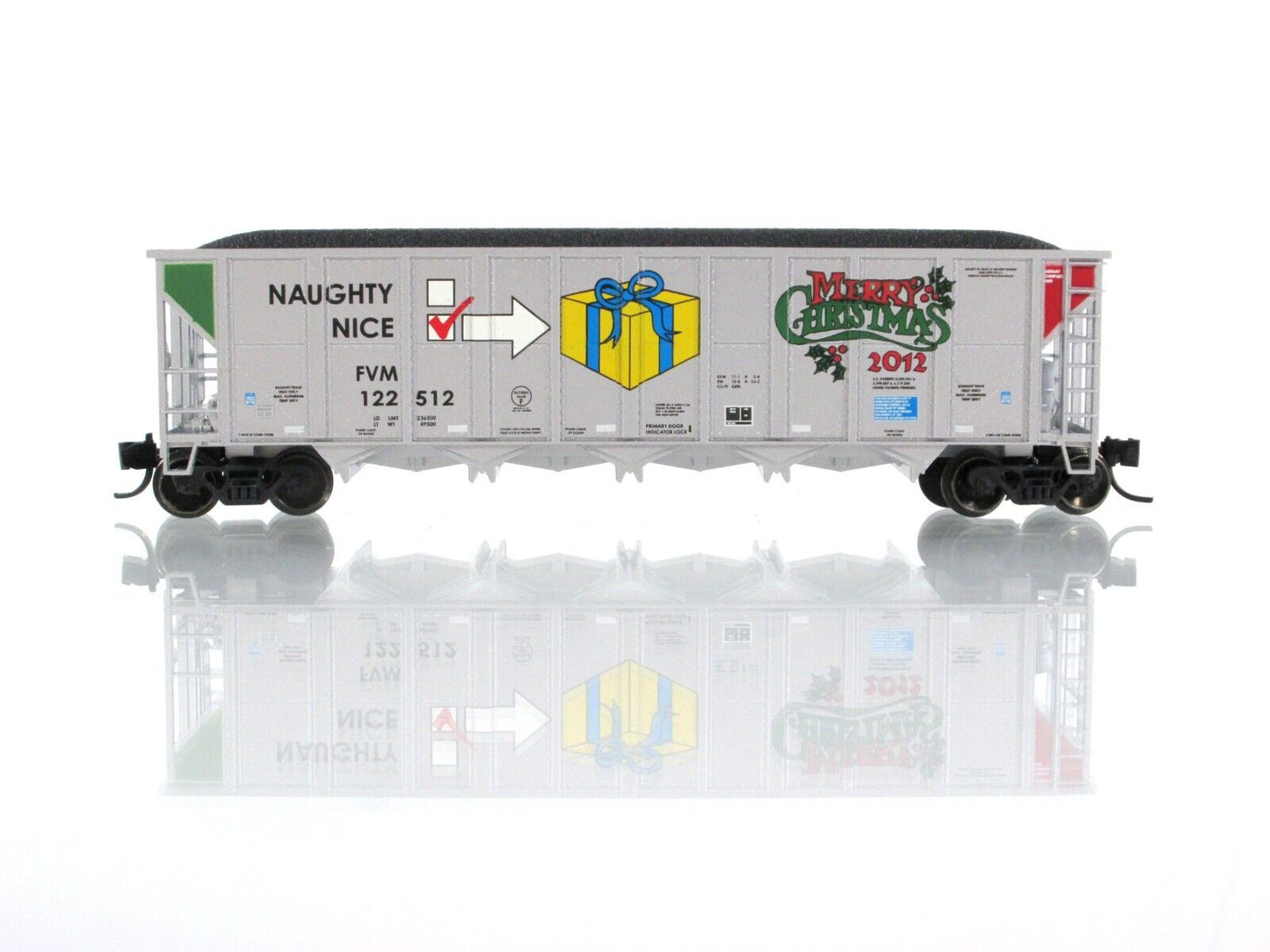 N Scale **MERRY CHRISTMAS, NAUGHTY NICE** 2012 RD-4 Hopper, Fox Valley 8931 RARE