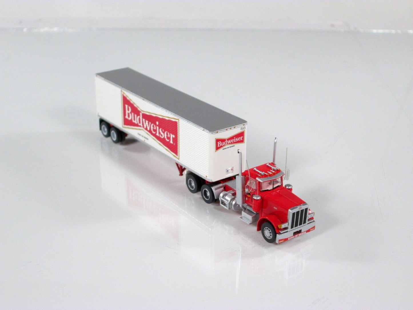 N Scale ***BUDWEISER*** Peterbilt 379,  Tractor & 40' Trailer -- Trainworx 57977
