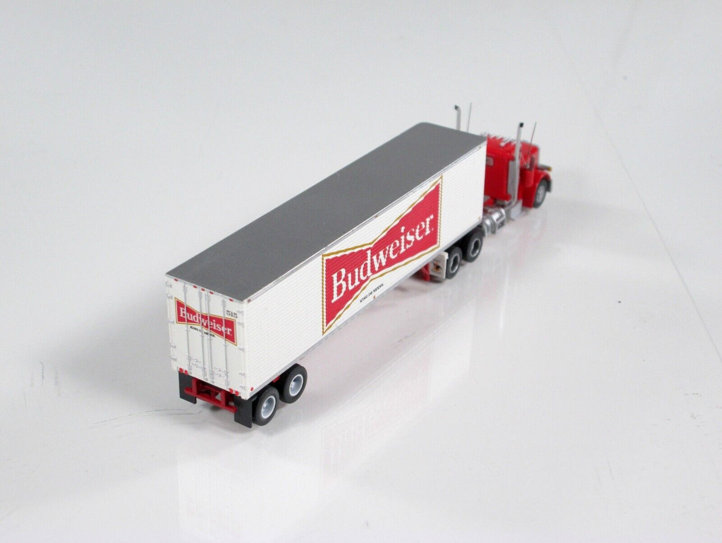 N Scale ***BUDWEISER*** Peterbilt 379,  Tractor & 40' Trailer -- Trainworx 57977