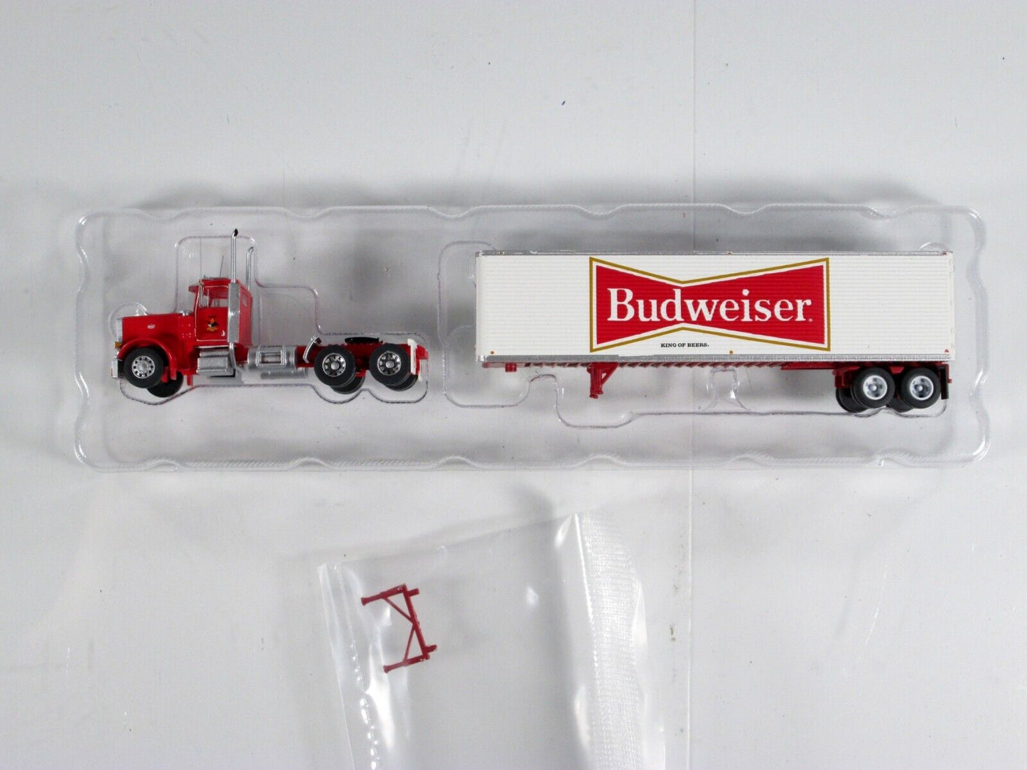 N Scale ***BUDWEISER*** Peterbilt 379,  Tractor & 40' Trailer -- Trainworx 57977
