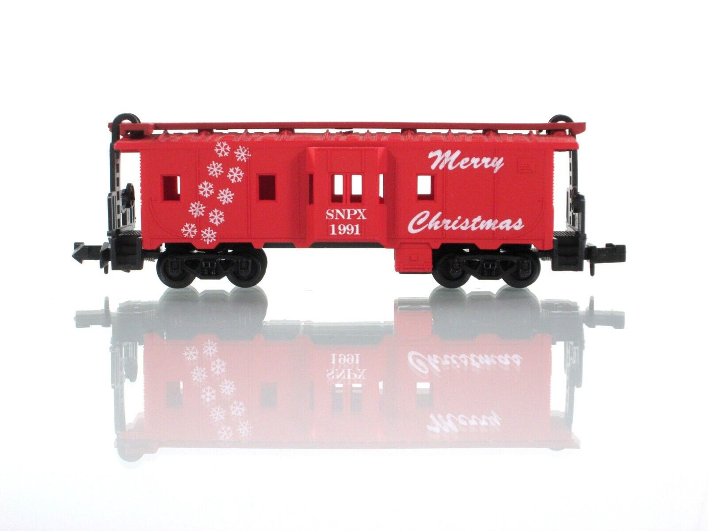 N Scale **MERRY CHRISTMAS** Bay Window Caboose 1991 - SQUEAK N Products **RARE**