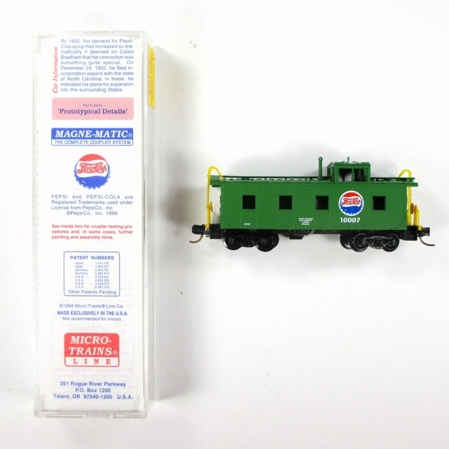 N Scale ***PEPSI-COLA*** 36 Steel Cupola Caboose #10007 - Micro Trains 100080