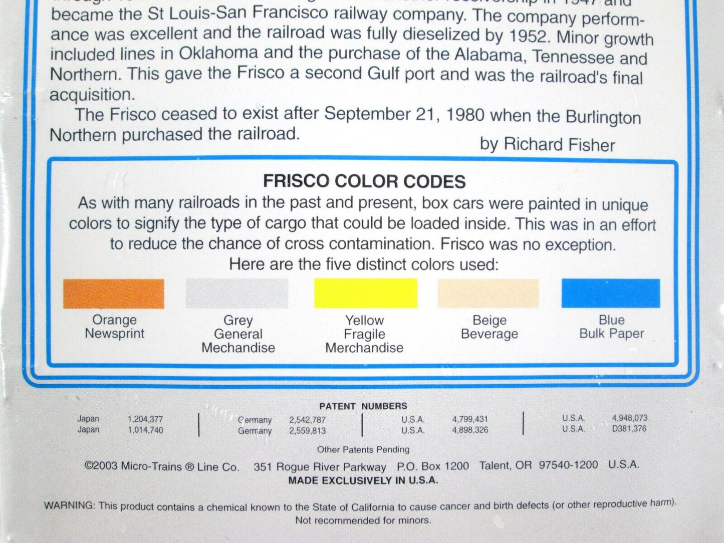 N Scale FRISCO Box Car 5-Pack Set - Micro Trains Special NSC 03-25 **RARE**