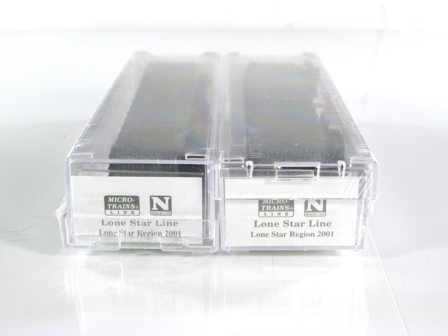 N Scale LONE STAR 50' Box Car 2-Pack Set - LSR 1951, 2001 - Micro Trains Special