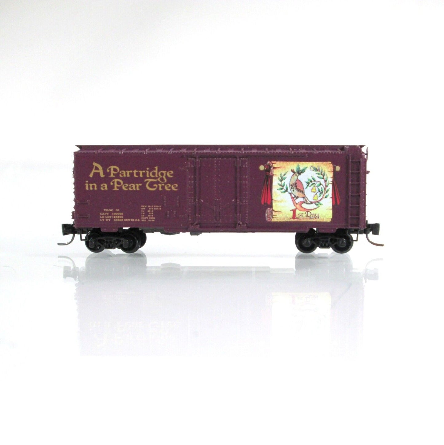 Z Scale ***12 Days Of Christmas*** 40' Box Car COMPLETE Set ------- Micro Trains