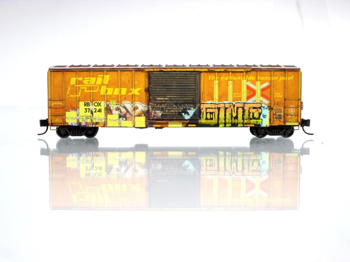 N Scale RAILBOX **Name Your Poison Day** GRAFFITI Box Car -Micro Trains 02545012