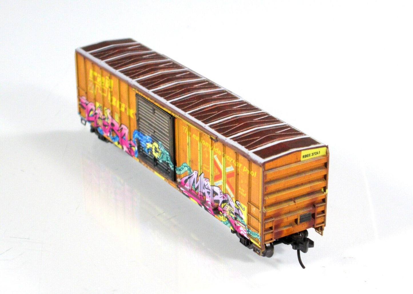 N Scale RAILBOX **Name Your Poison Day** GRAFFITI Box Car -Micro Trains 02545012