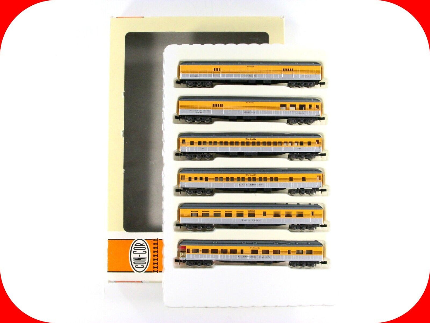 N Scale ***DENVER RIO GRANDE*** Heavyweight Passenger 6-Car Set - Con-Cor 570018