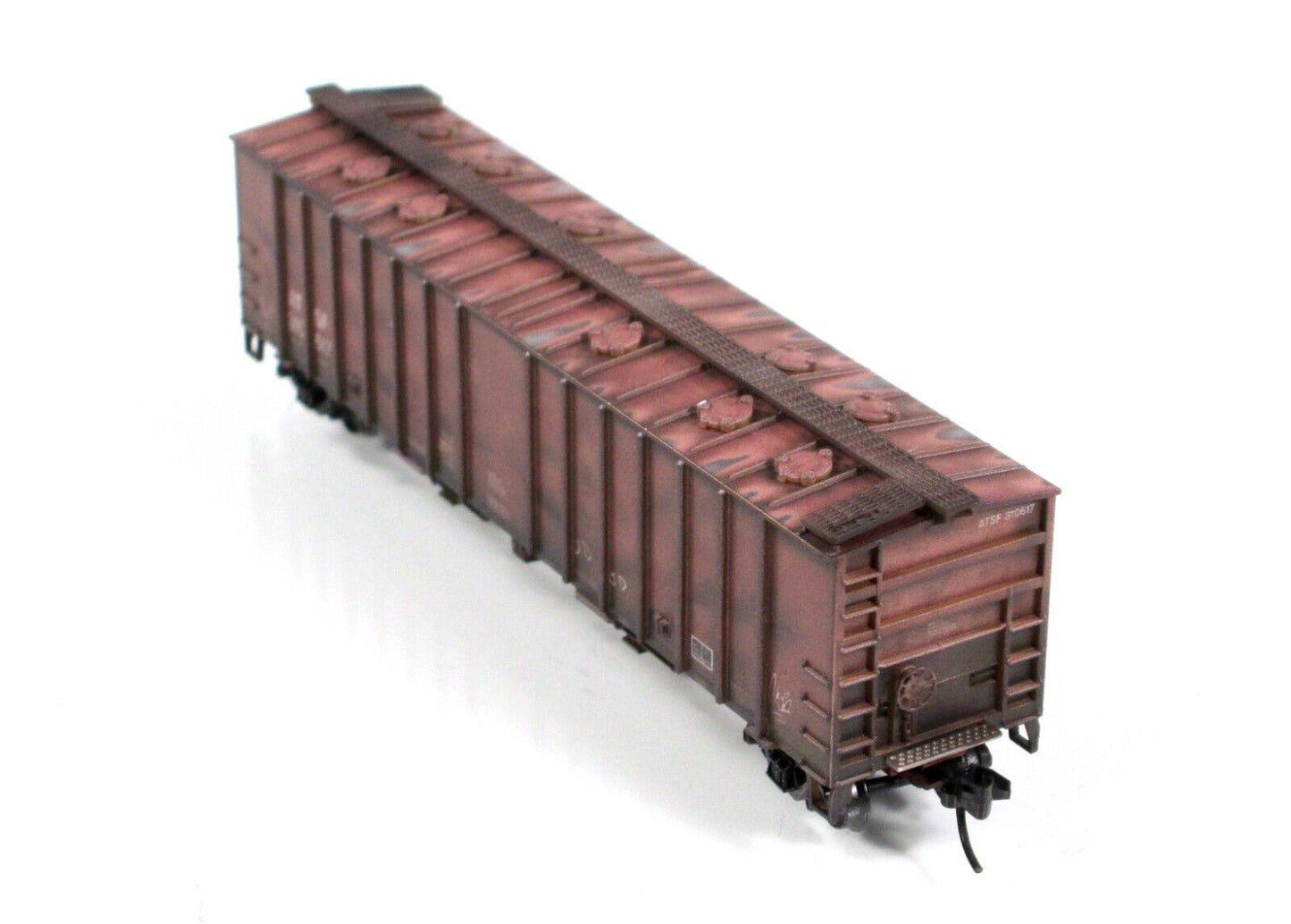 N Scale **SANTA FE** Weathered, Graffiti Airslide Hopper - Micro Trains 09844230