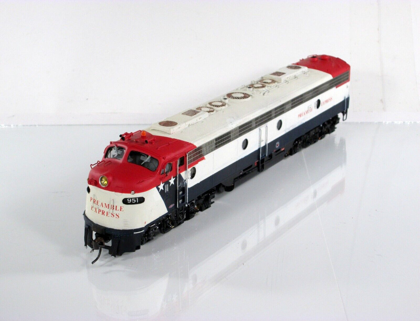 HO Scale BRASS Preamble Express E9A Custom Diesel Locomotive - Overland w/ Sound