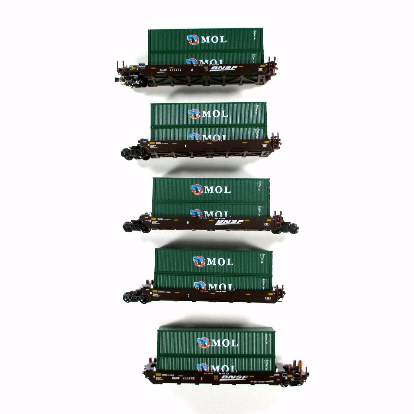 N Scale ***BNSF Swoosh*** Gunderson MAXI 5-Unit Well Car #238782 - Kato 106-6153