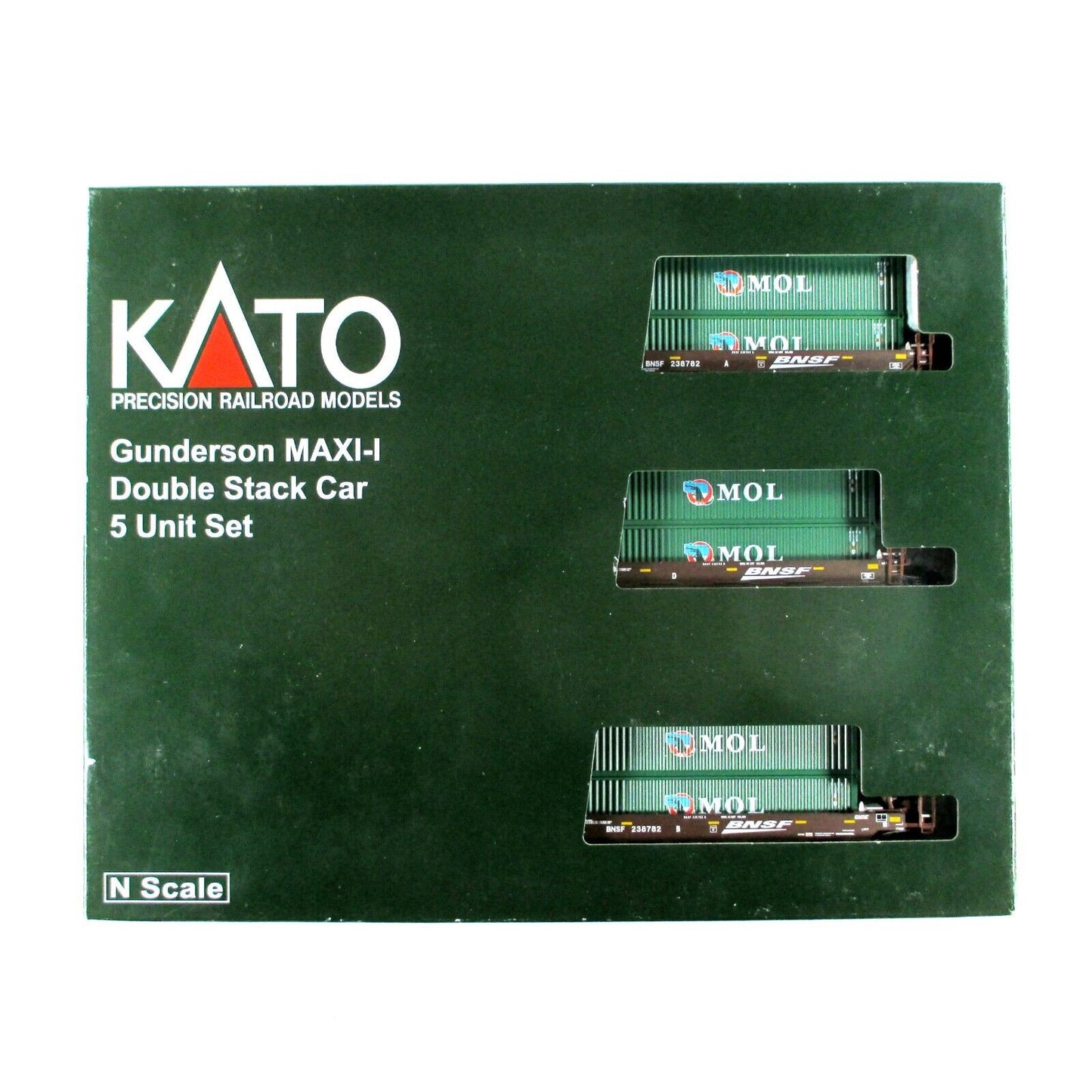 N Scale ***BNSF Swoosh*** Gunderson MAXI 5-Unit Well Car #238782 - Kato 106-6153