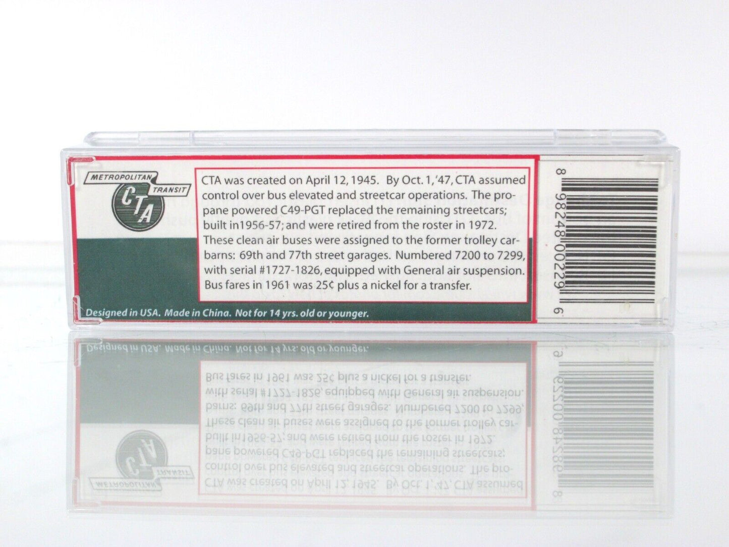 N Scale ***CHICAGO TRANSIT AUTHORITY*** Motor Coach #7200 - WHEELS of TIME 90131