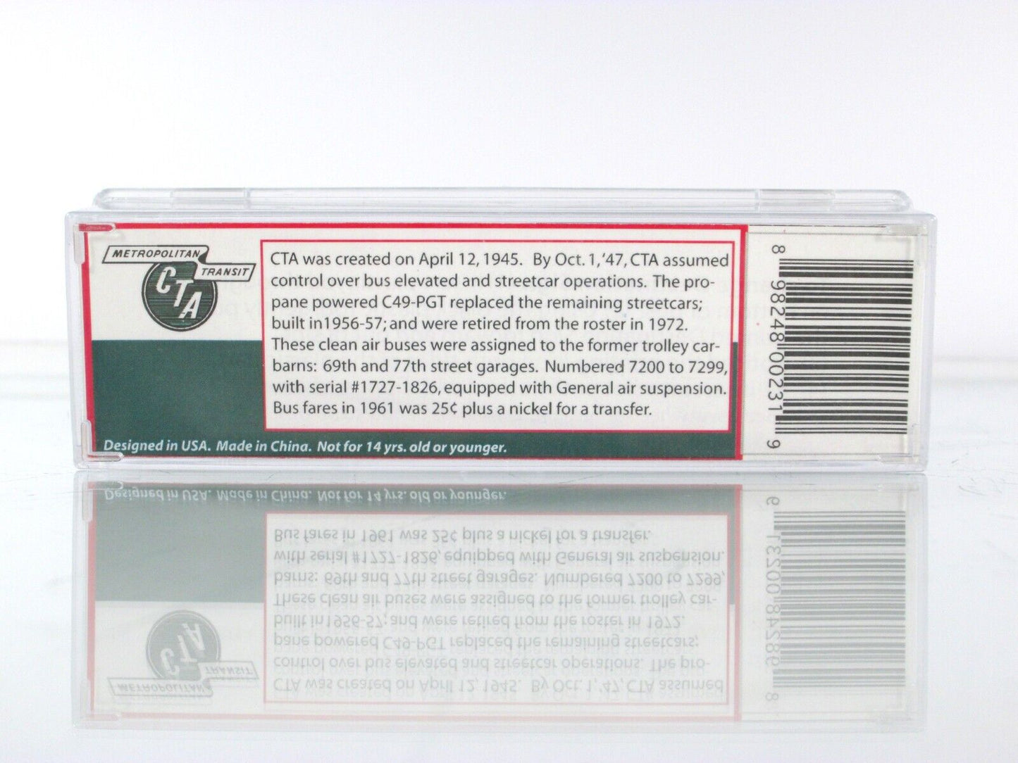 N Scale ***CHICAGO TRANSIT AUTHORITY*** Motor Coach #7290 - WHEELS of TIME 90151