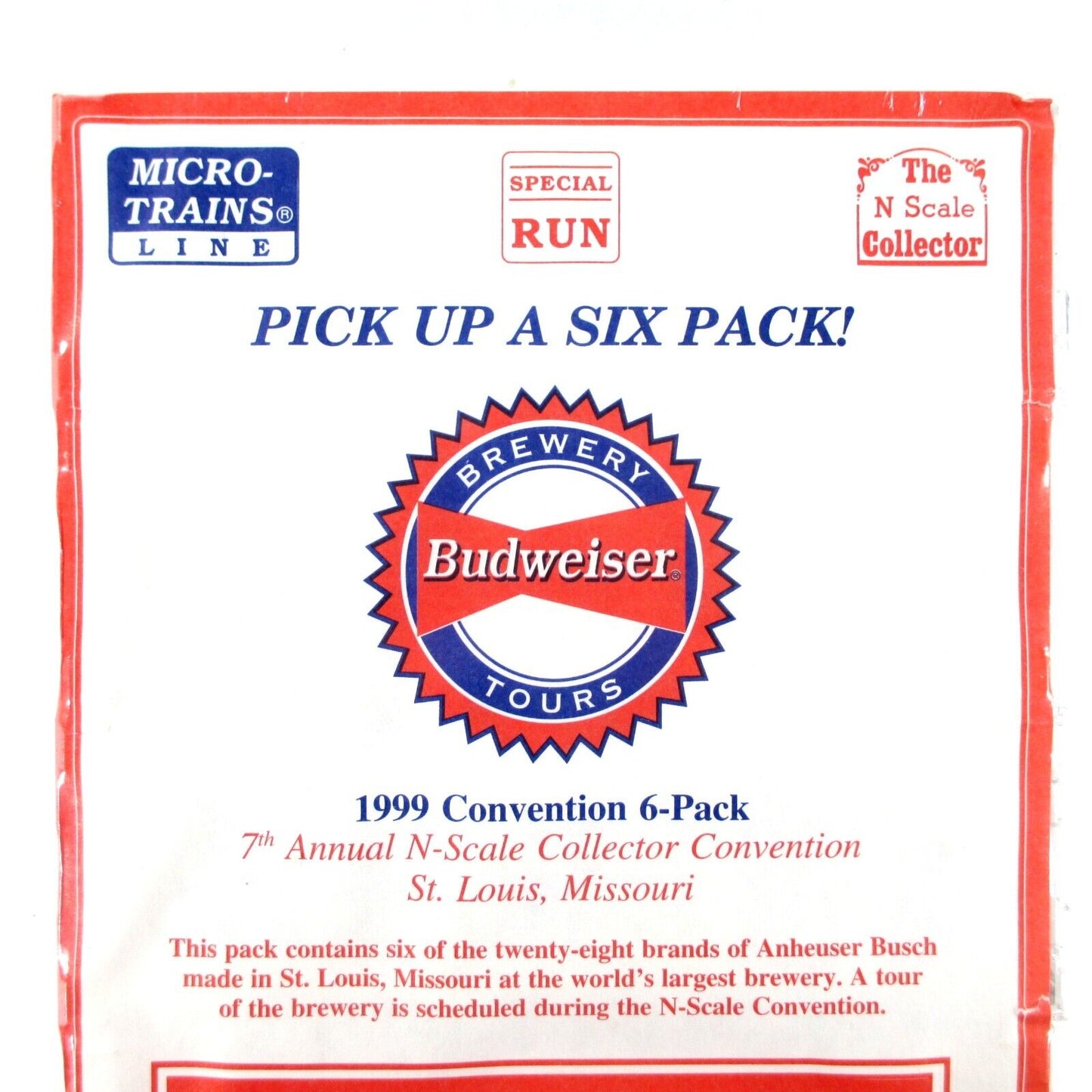 N Scale ANHEUSER BUSCH / BUDWEISER BEER 40' Ice Reefer 6-Pack Set - Micro Trains