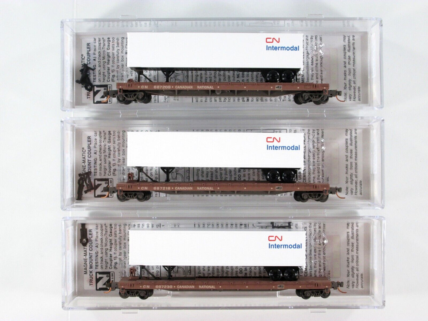 N Scale ****CN INTERMODAL**** TOFC 3-Pack Set - Micro Trains, PWRS Special *RARE