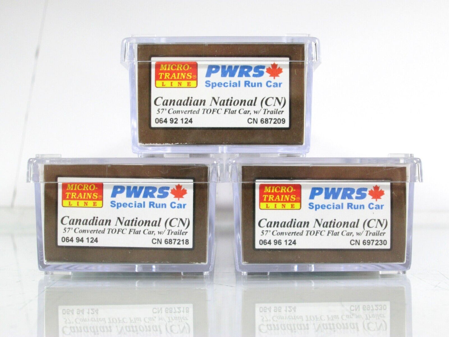 N Scale ****CN INTERMODAL**** TOFC 3-Pack Set - Micro Trains, PWRS Special *RARE