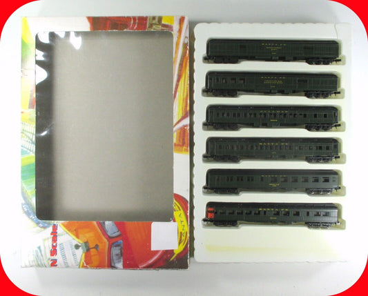 N Scale ***SANTA FE*** Heavyweight Passenger Car 6-Pack Set #2 - Con-Cor 5700011