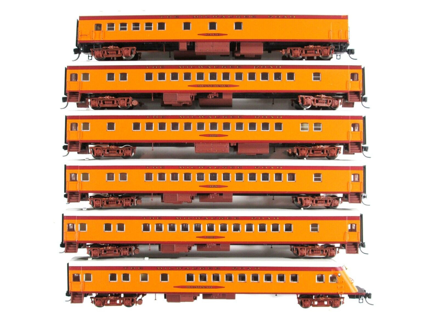 N Scale MILWAUKEE ROAD 1935 HIAWATHA Passenger Car 6-Pack Set, FOX VALLEY 40001