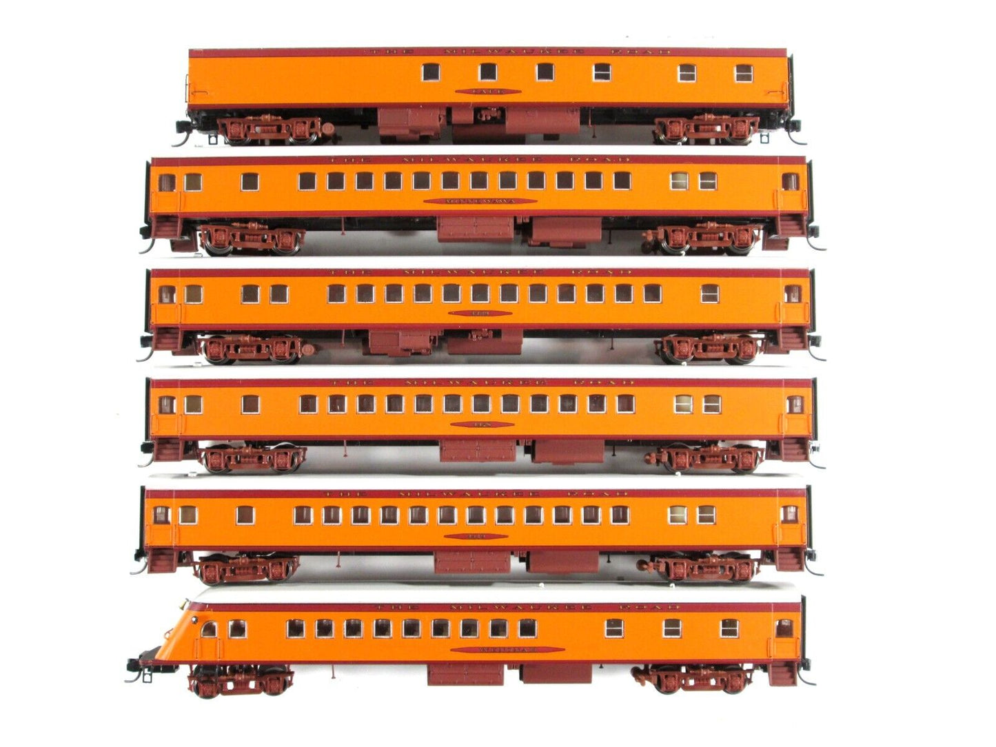 N Scale MILWAUKEE ROAD 1935 HIAWATHA Passenger Car 6-Pack Set, FOX VALLEY 40001