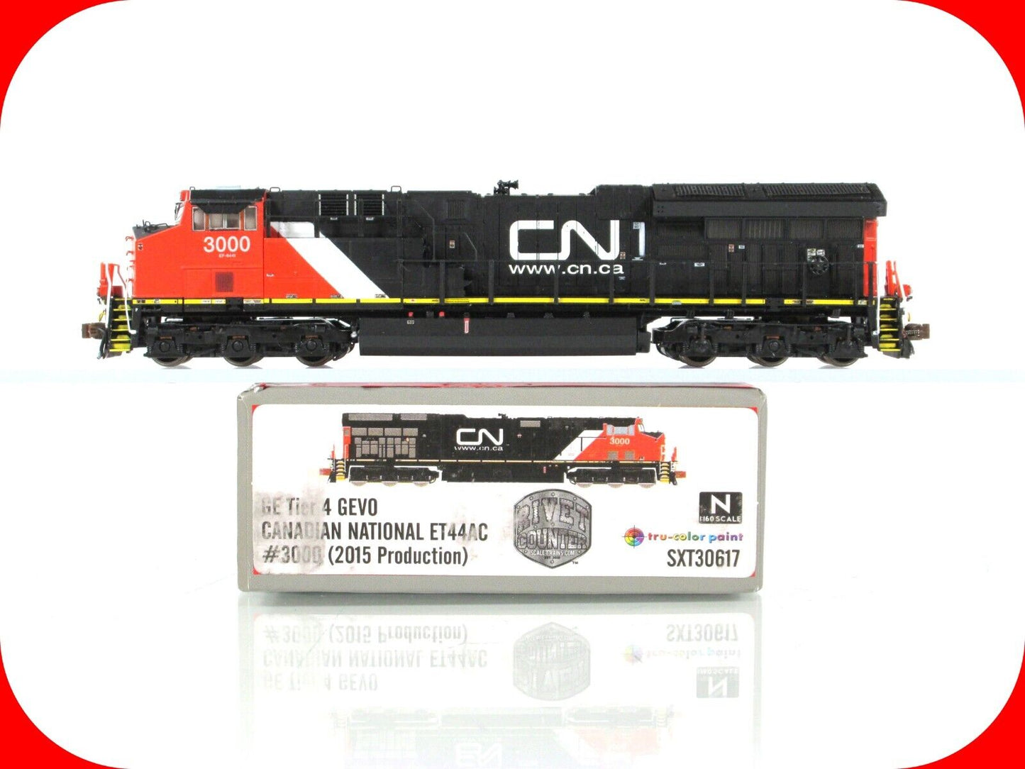 N Scale **CANADIAN NATIONAL** GEVO ET44AC #3000 -- ScaleTrains SXT30617, DCC Rdy