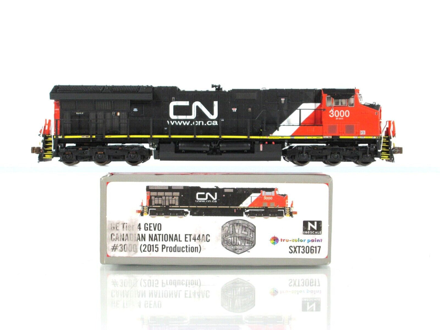N Scale **CANADIAN NATIONAL** GEVO ET44AC #3000 -- ScaleTrains SXT30617, DCC Rdy