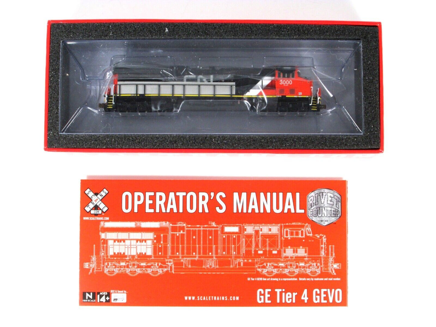 N Scale **CANADIAN NATIONAL** GEVO ET44AC #3000 -- ScaleTrains SXT30617, DCC Rdy