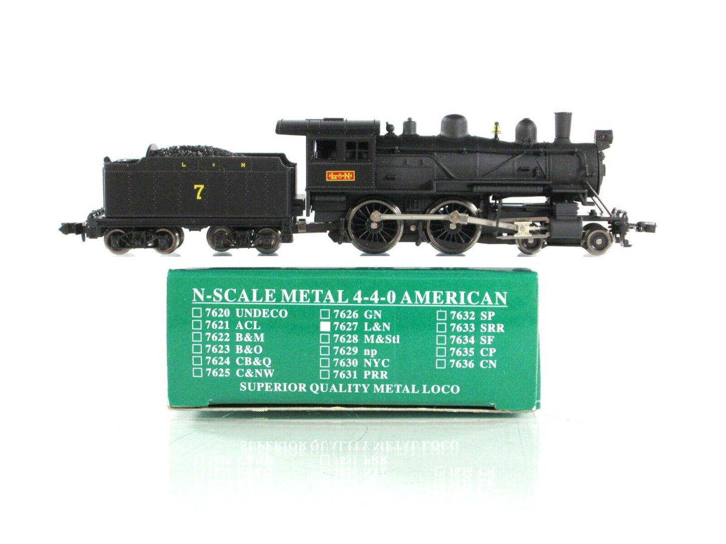 N Scale **LOUISVILLE NASHVILLE** 4-4-0 American Steamer - Model Power Metal 7627
