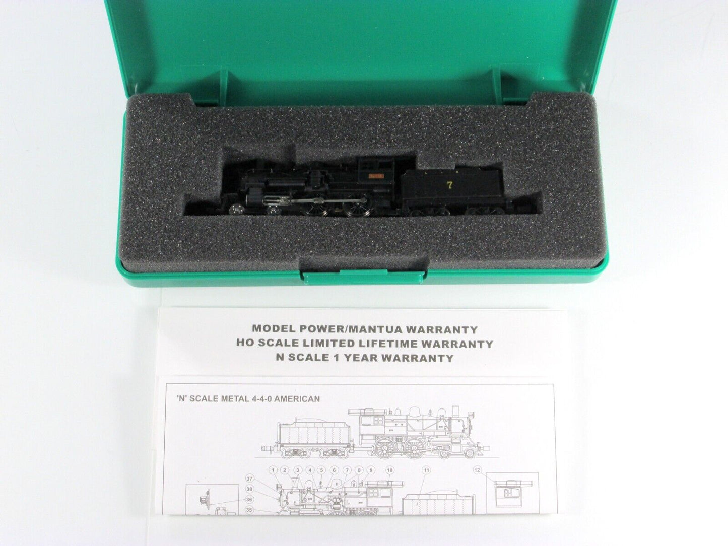 N Scale **LOUISVILLE NASHVILLE** 4-4-0 American Steamer - Model Power Metal 7627