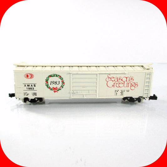 N Scale CHRISTMAS SEASON'S GREETINGS 50' Box Car --- XMAS 1983  --- Con-Cor 8306