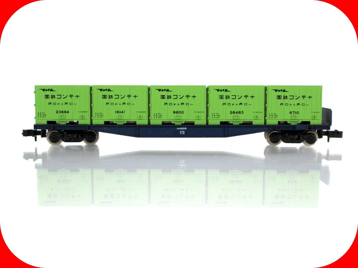 N Scale ***JAPAN*** Containers on Flat Car -- JNR #10015  ---- Kato 8002 / 10000
