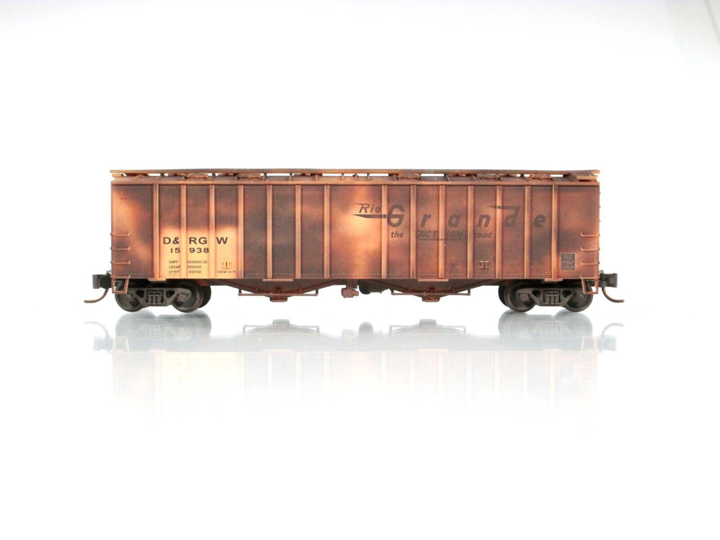 N Scale **RIO GRANDE** Weathered Airslide Hopper #15938 -- Micro Trains 09844070